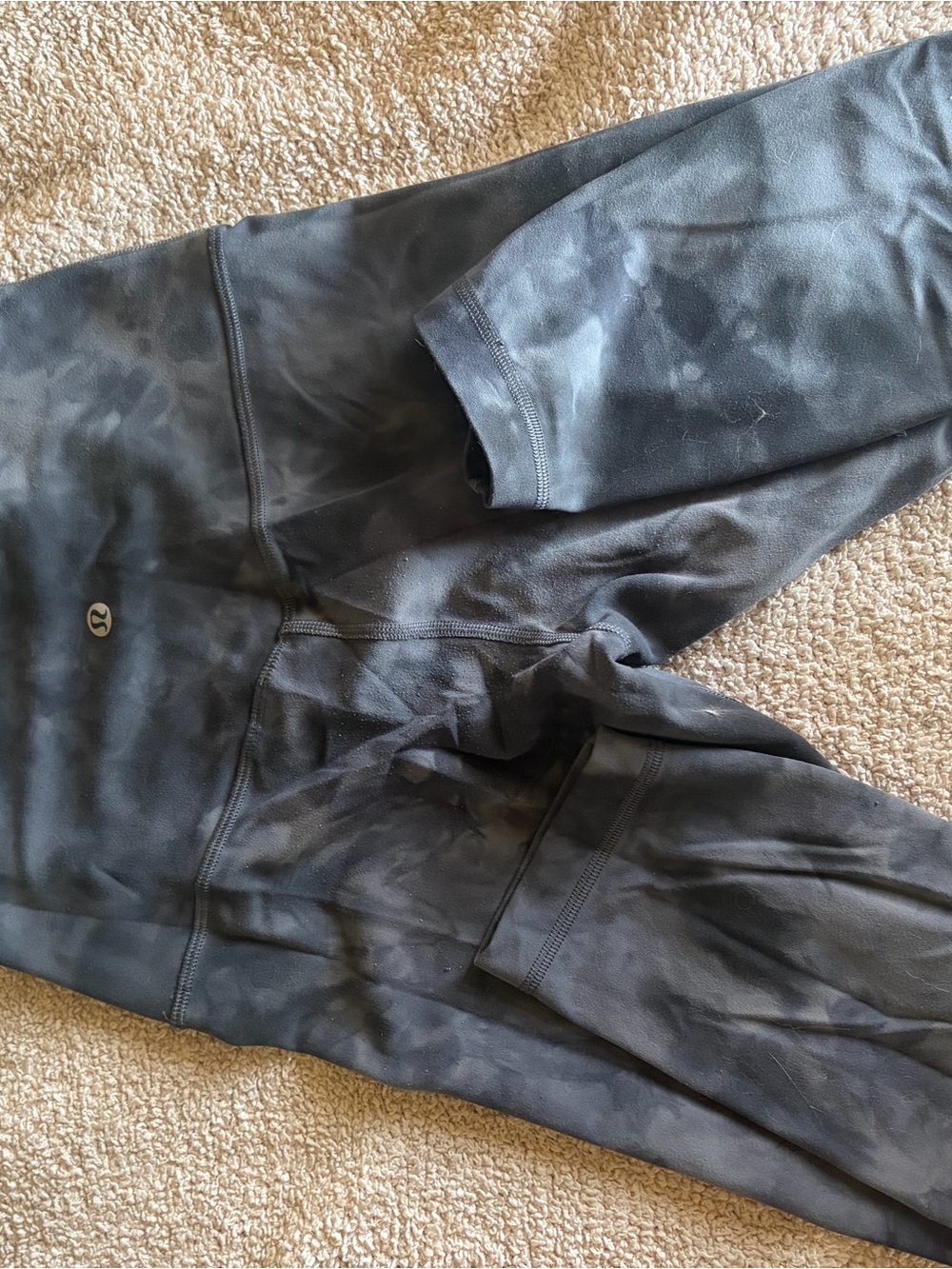 lululemon athletica Black Tie-Dye Leggings
